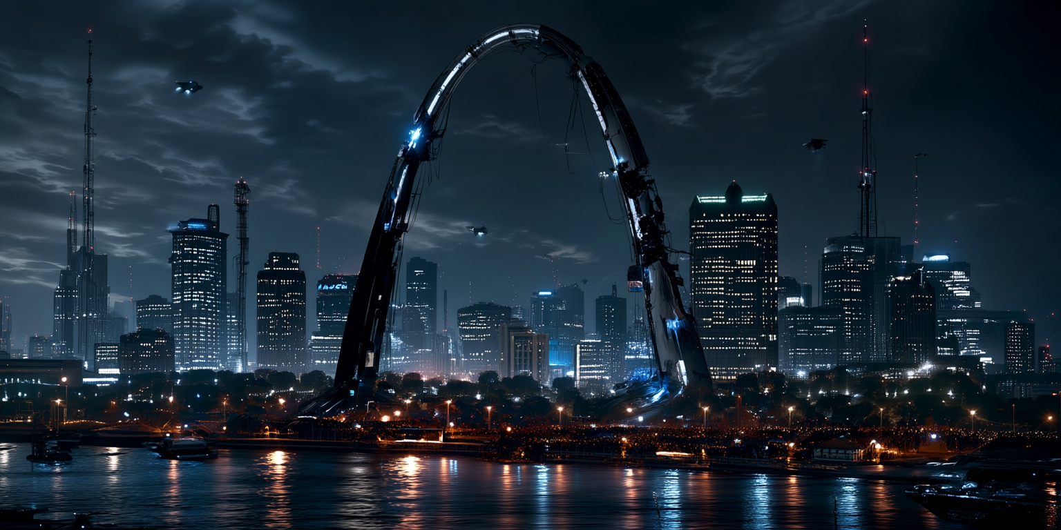 NSL Skyline — The Arch and the City Beyond